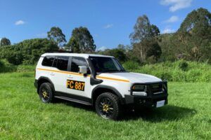 Prado 250 Series close up parked in the bush