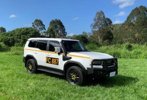 Prado 250 Series close up parked in the bush